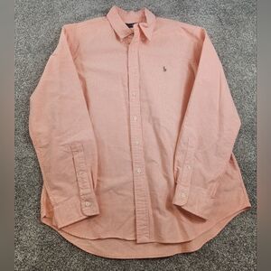 Ralph Lauren Oxford Shirt Mens Size XL Colored Pony Peach